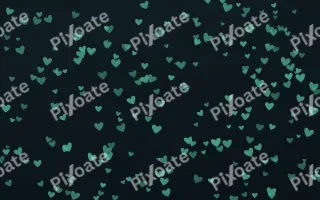 Midnight Garden Hearts Dense — dark green and black cute background