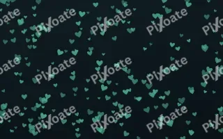 Midnight Garden Hearts Dense III — dark green and black cute background, variation III