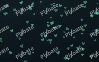 Midnight Garden Hearts II — dark green and black cute background, variation II