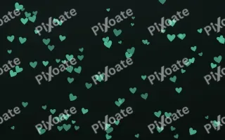 Mint Noir Hearts II — dark green and black cute background, variation II
