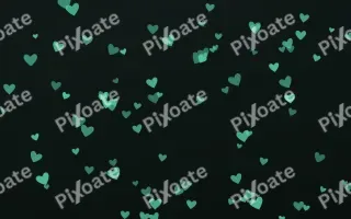 Mint Noir Hearts III — dark green and black cute background, variation III