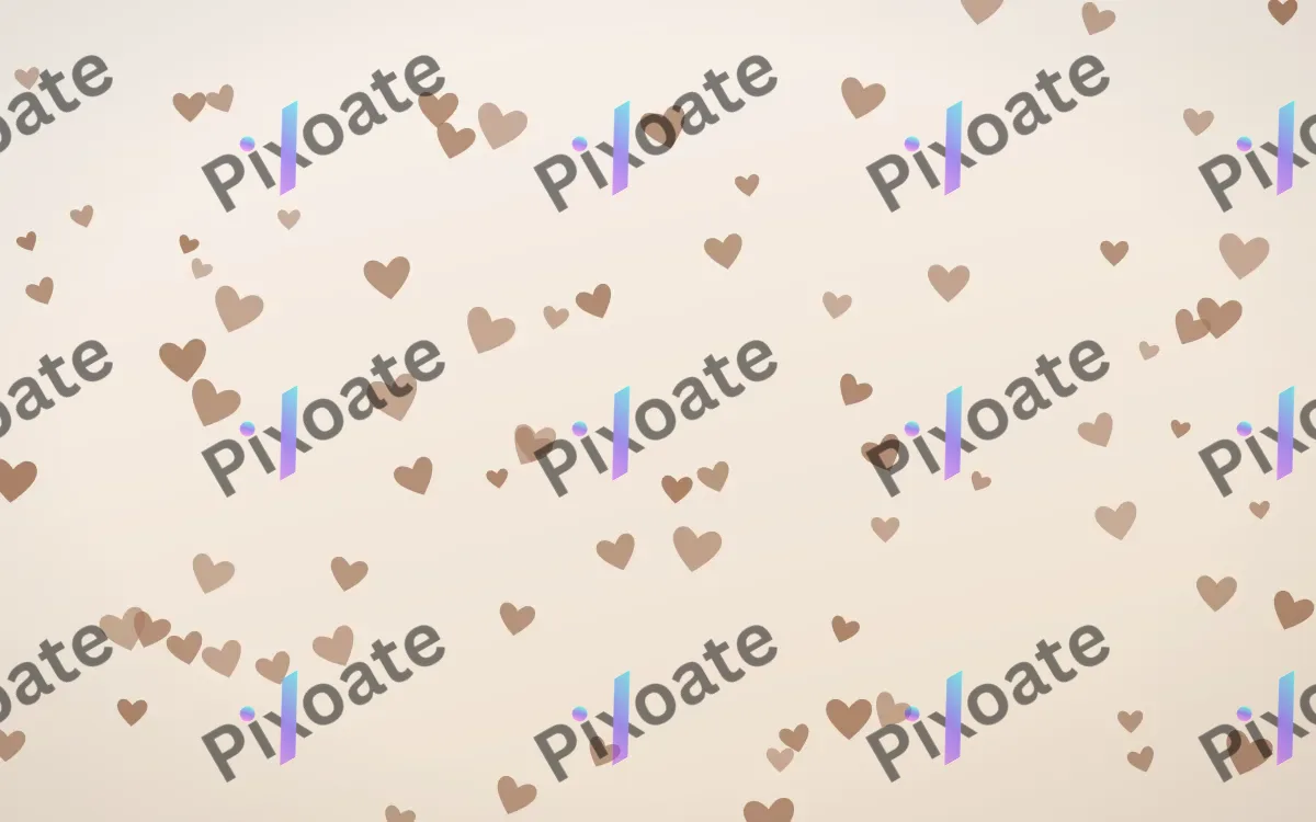 Mocha Milk Hearts — light orange and white cute background