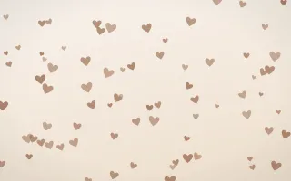 Mocha Milk Hearts — light orange and white cute background