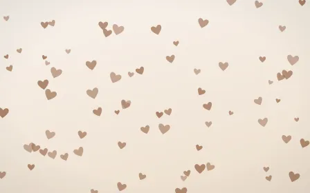 Mocha Milk Hearts — light orange and white cute background