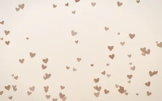 Mocha Milk Hearts II — light orange and white cute background, variation II