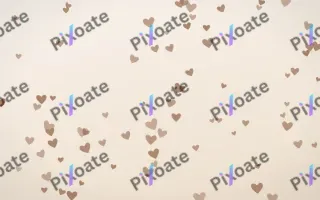 Mocha Milk Hearts III — light orange and white cute background, variation III