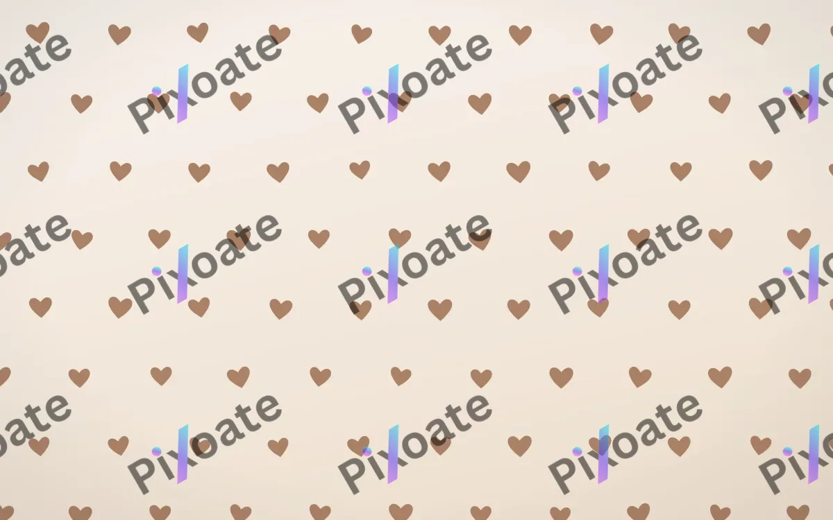 Mocha Milk Hearts Tiled — light orange and white cute background
