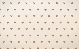 Mocha Milk Hearts Tiled — light orange and white cute background