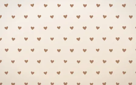 Mocha Milk Hearts Tiled — light orange and white cute background