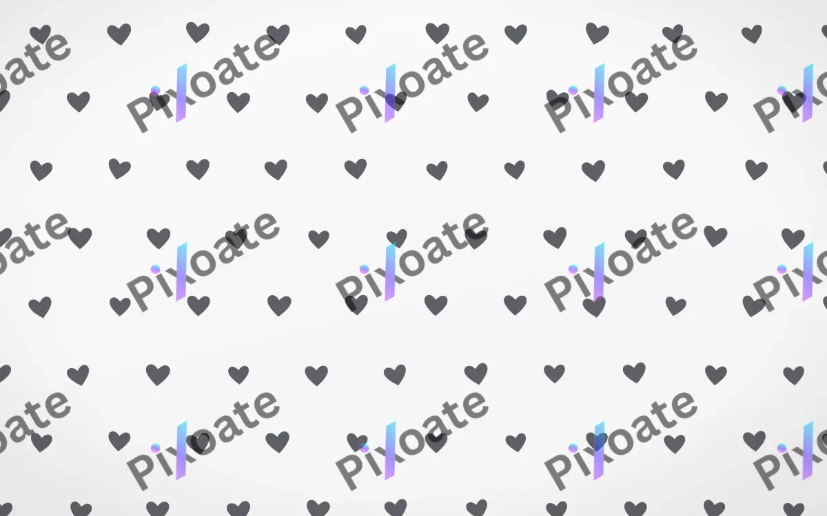 Mono Hearts — light grey and white cute background