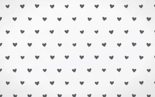 Mono Hearts — light grey and white cute background