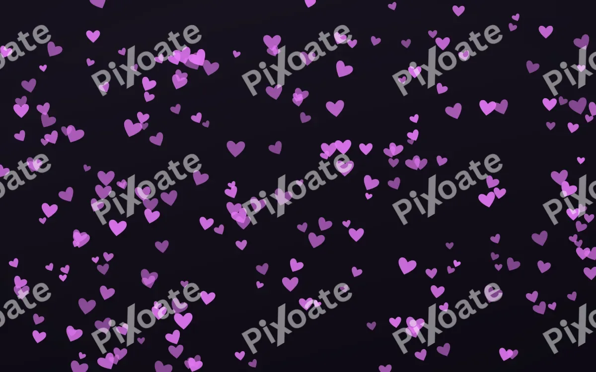 Neon Noir Hearts Dense — dark purple, teal and black cute background