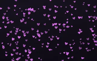 Neon Noir Hearts Dense — dark purple, teal and black cute background