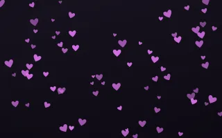 Neon Noir Hearts III — dark purple, teal and black cute background, variation III