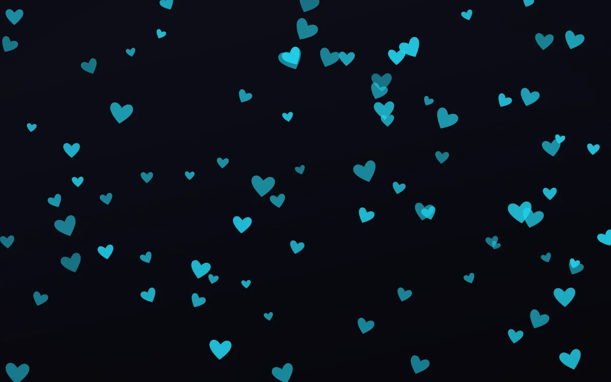 Neonline Hearts — dark teal, pink and black cute background