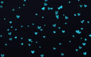 Neonline Hearts — dark teal, pink and black cute background