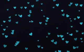 Neonline Hearts II — dark teal, pink and black cute background, variation II