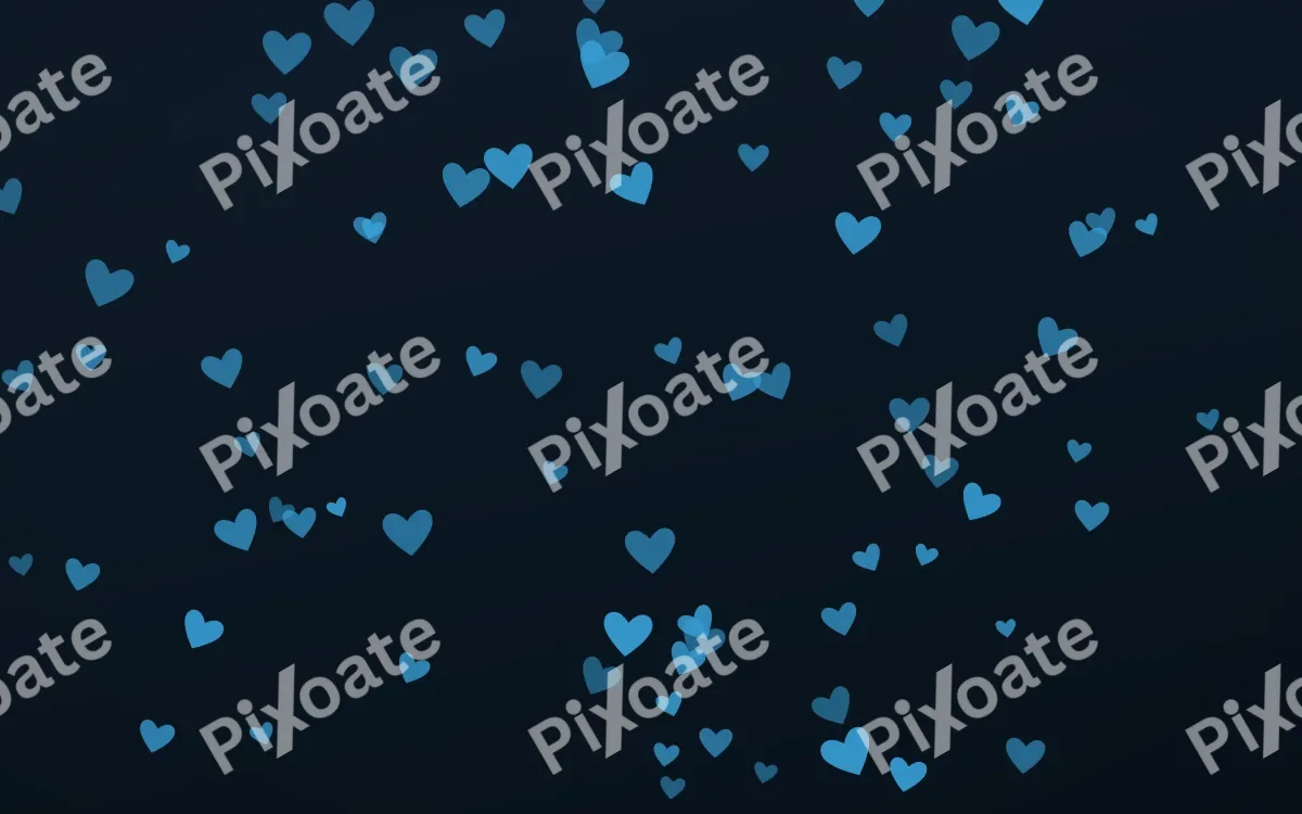 Ocean Ink Hearts — dark blue cute background