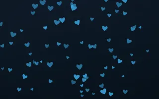 Ocean Ink Hearts — dark blue cute background