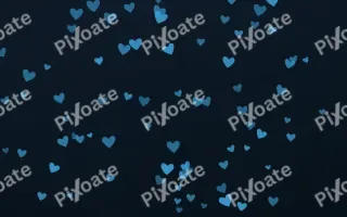 Ocean Ink Hearts — dark blue cute background
