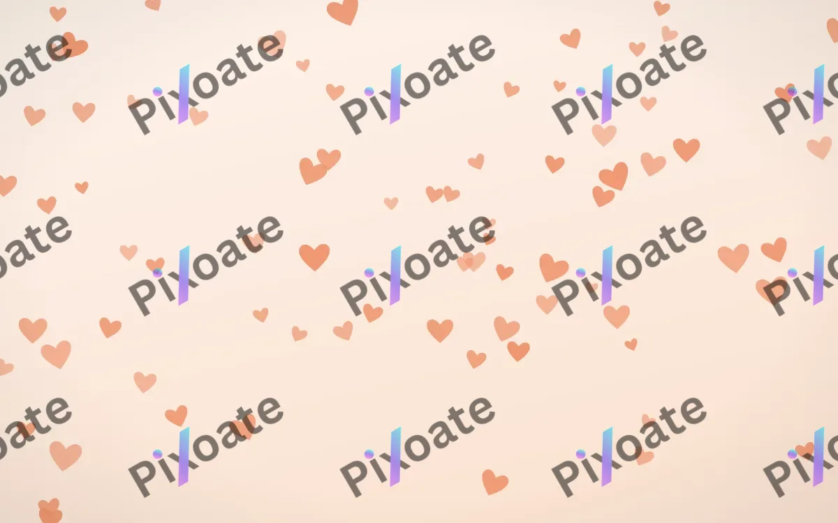 Peach Fuzz Hearts — light orange and white cute background