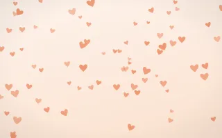 Peach Fuzz Hearts — light orange and white cute background