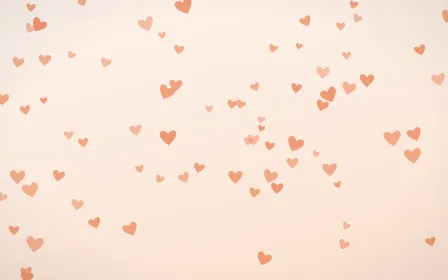 Peach Fuzz Hearts — light orange and white cute background