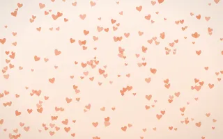 Peach Fuzz Hearts Dense — light orange and white cute background