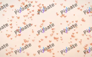 Peach Fuzz Hearts Dense II — light orange and white cute background, variation II