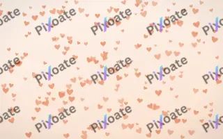 Peach Fuzz Hearts Dense III — light orange and white cute background, variation III