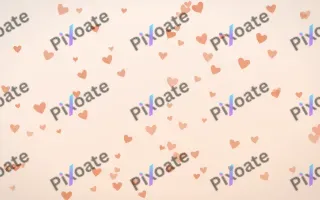 Peach Fuzz Hearts III — light orange and white cute background, variation III