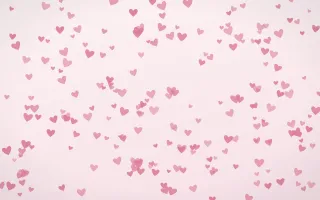 Rosewater Hearts Dense III — light pink and white cute background, variation III