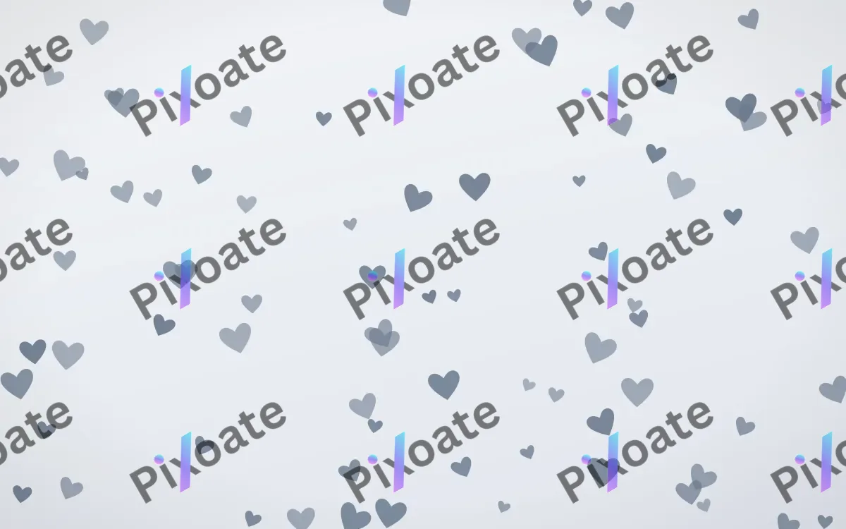 Slate Mist Hearts — light blue and white cute background