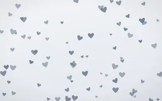 Slate Mist Hearts — light blue and white cute background