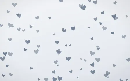 Slate Mist Hearts — light blue and white cute background