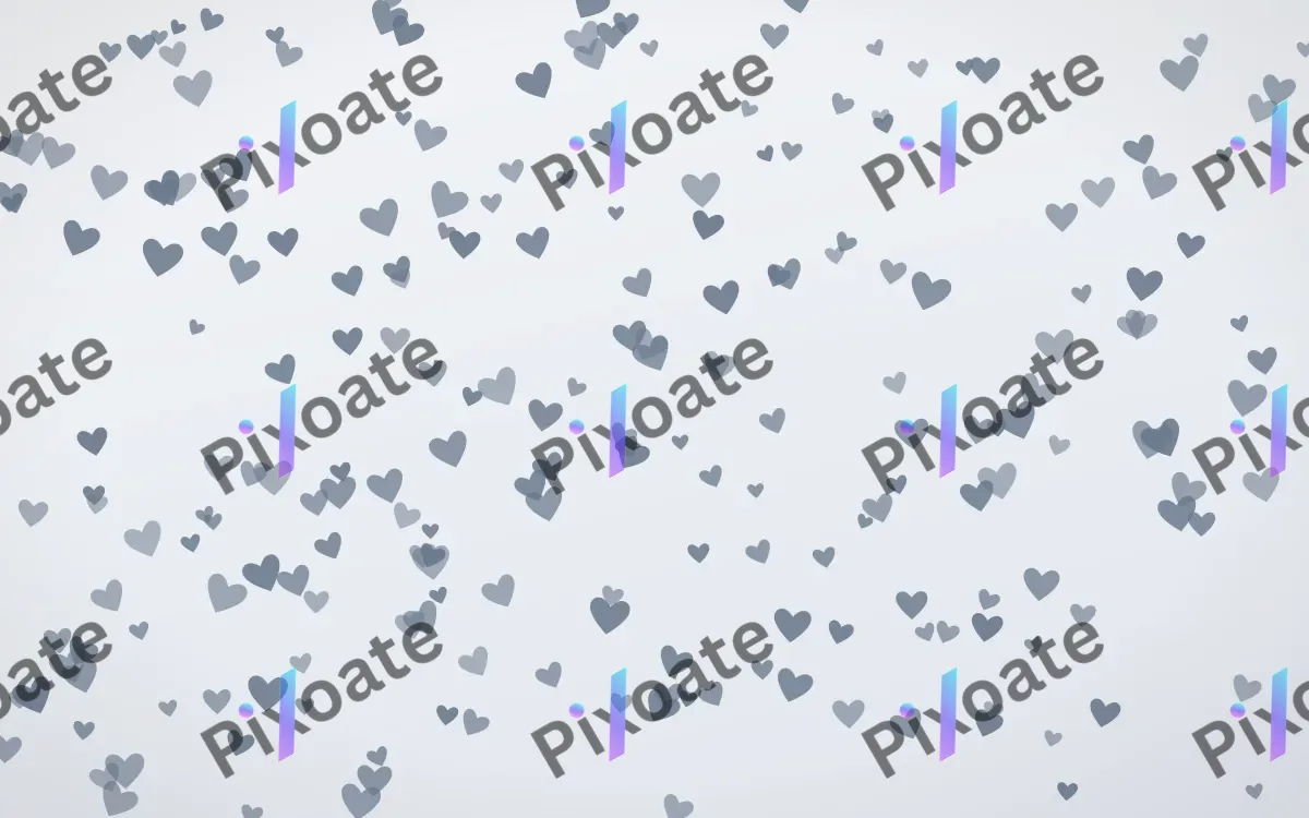 Slate Mist Hearts Dense — light blue and white cute background