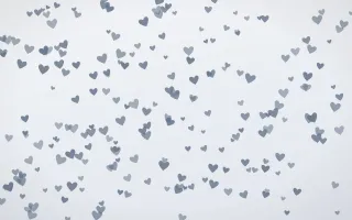 Slate Mist Hearts Dense — light blue and white cute background