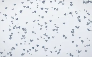 Slate Mist Hearts Dense III — light blue and white cute background, variation III