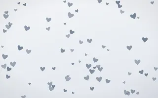 Slate Mist Hearts II — light blue and white cute background, variation II