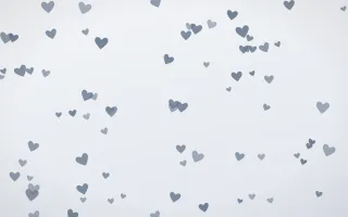 Slate Mist Hearts III — light blue and white cute background, variation III