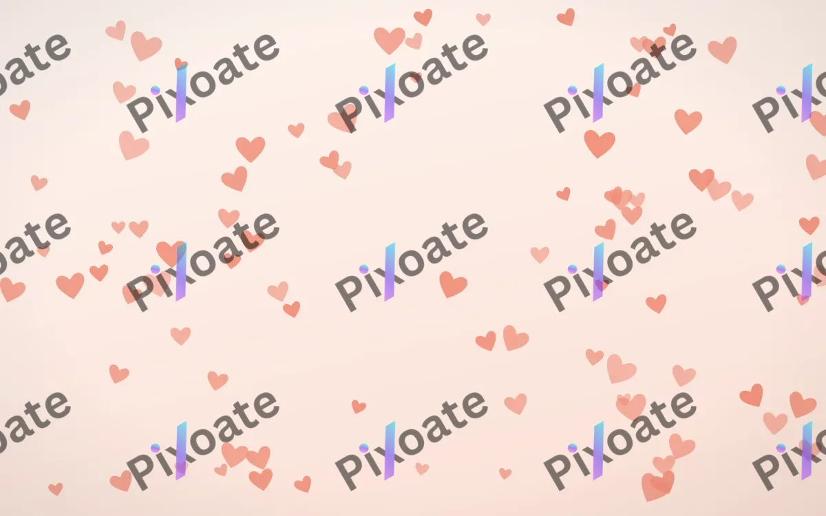 Sorbet Hearts — light red, orange and white cute background