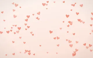 Sorbet Hearts — light red, orange and white cute background