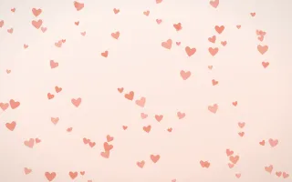 Sorbet Hearts II — light red, orange and white cute background, variation II