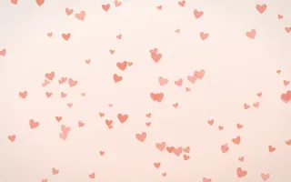 Sorbet Hearts III — light red, orange and white cute background, variation III