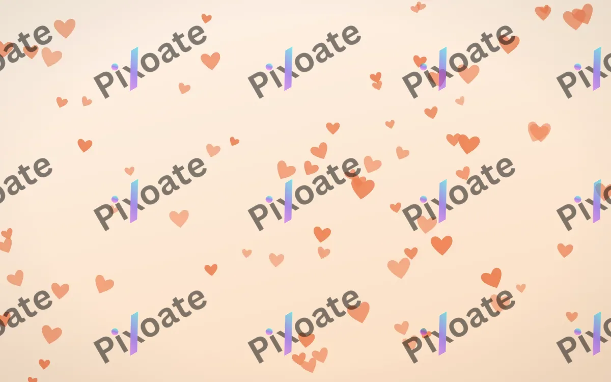 Sunset Pop Hearts — light orange and beige cute background