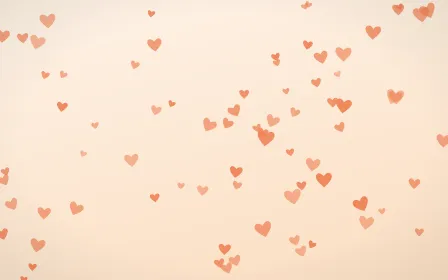 Sunset Pop Hearts — light orange and beige cute background