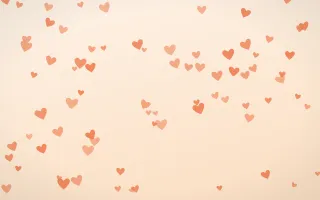 Sunset Pop Hearts II — light orange and beige cute background, variation II