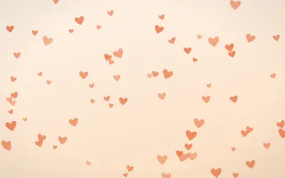Sunset Pop Hearts III — light orange and beige cute background, variation III
