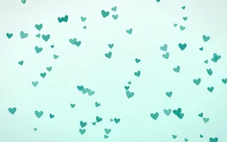 Teal Hearts II Teal Hearts II — light teal and white cute background, variation II