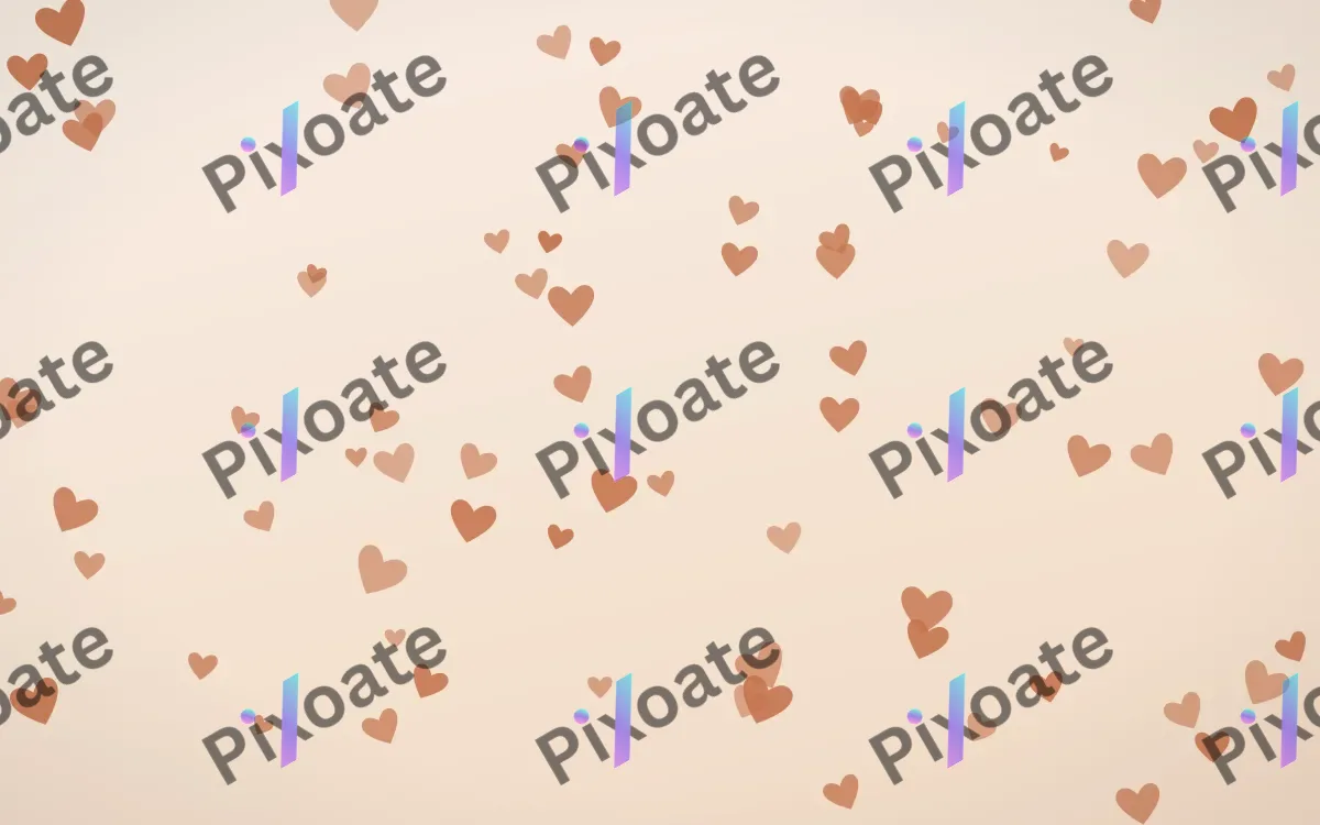 Terracotta Hearts — light orange and beige cute background